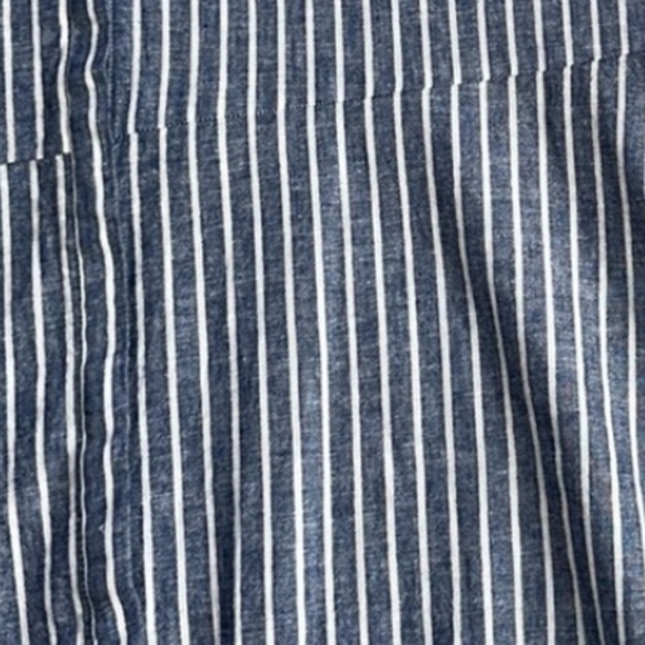 🆕️ Zara TRF Blue & White Stripes Shirt Dress. A-Line (Cotton-Linen) NWOT - Picture 10 of 12